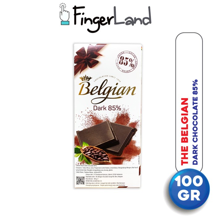 

[KUALITAS TERBAIK] THE BELGIAN Dark Chocolate 85% 100 gram Cokelat Hitam