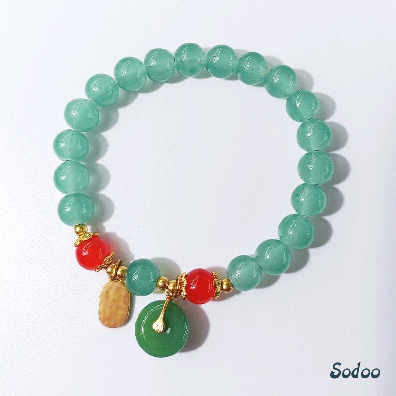 Gelang Gesper Ping Giok Giok Putih Imitasi Perhiasan Tangan Wanita Ceruk Sahabat Wanita Gelang Retro