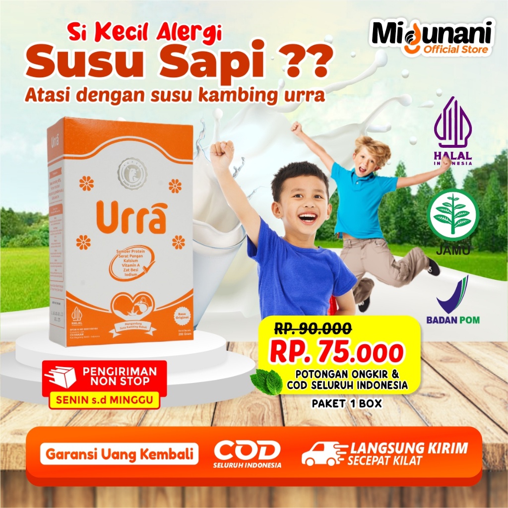 

Susu Urra Original Untuk Penambah Nafsu Makan, Berat Badan Dan Tinggi Anak - 1 Box