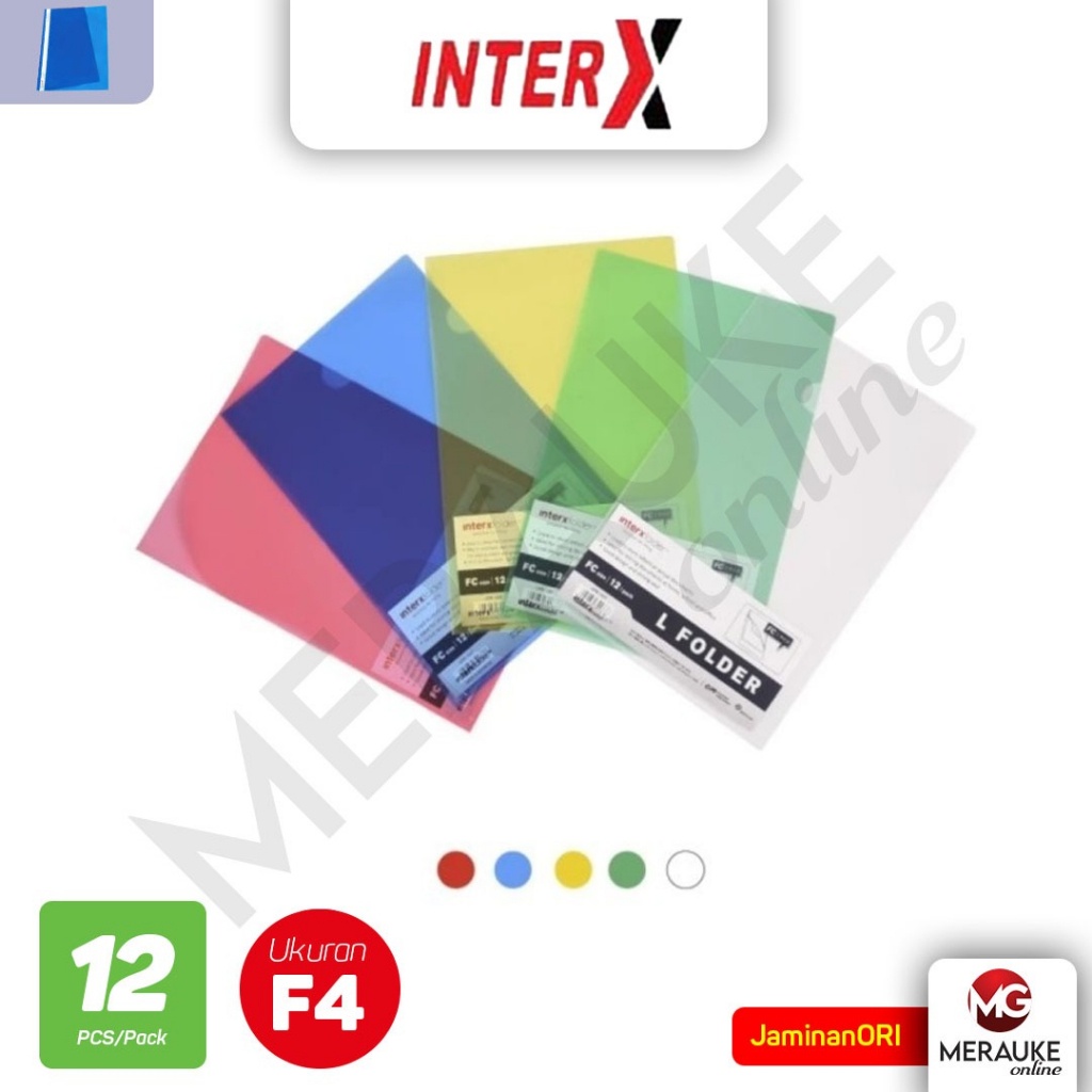 

InterX / Folder One Map L Plastik Warna F4 (1 Pak isi 12 Lembar)