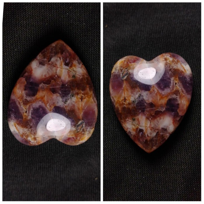 Natural Batu Akik Motif Gambar Cinta Lavender Kecubung Langka Antik