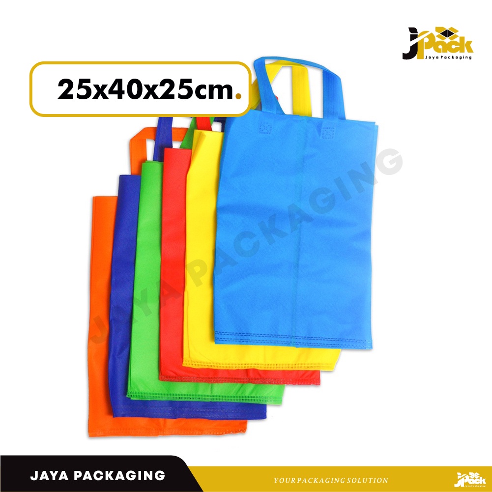 

Tas Spunbond Biasa ( 25x40x25 cm ) tasspunbond/goodiebag/taskain/taskado-JayaPakagin
