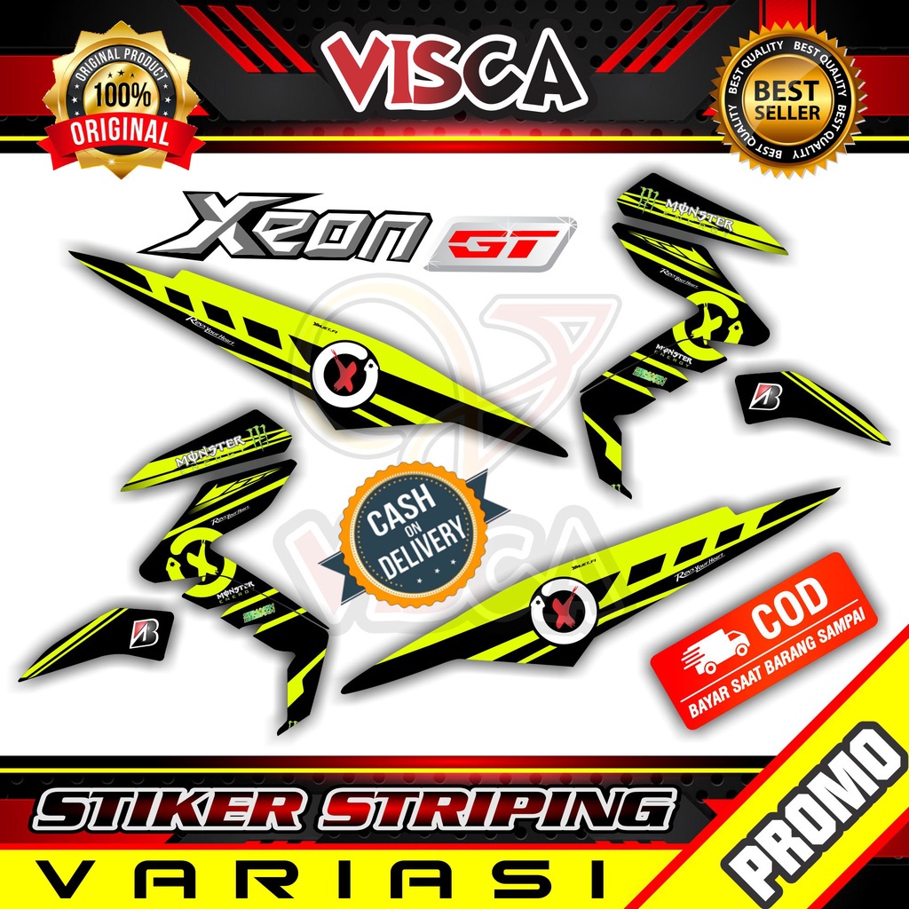Striping Xeon Gt 125 - Stiker Variasi Lis Yamaha Xeon Gt 125 - Striping Hologram Xeon Gt 125