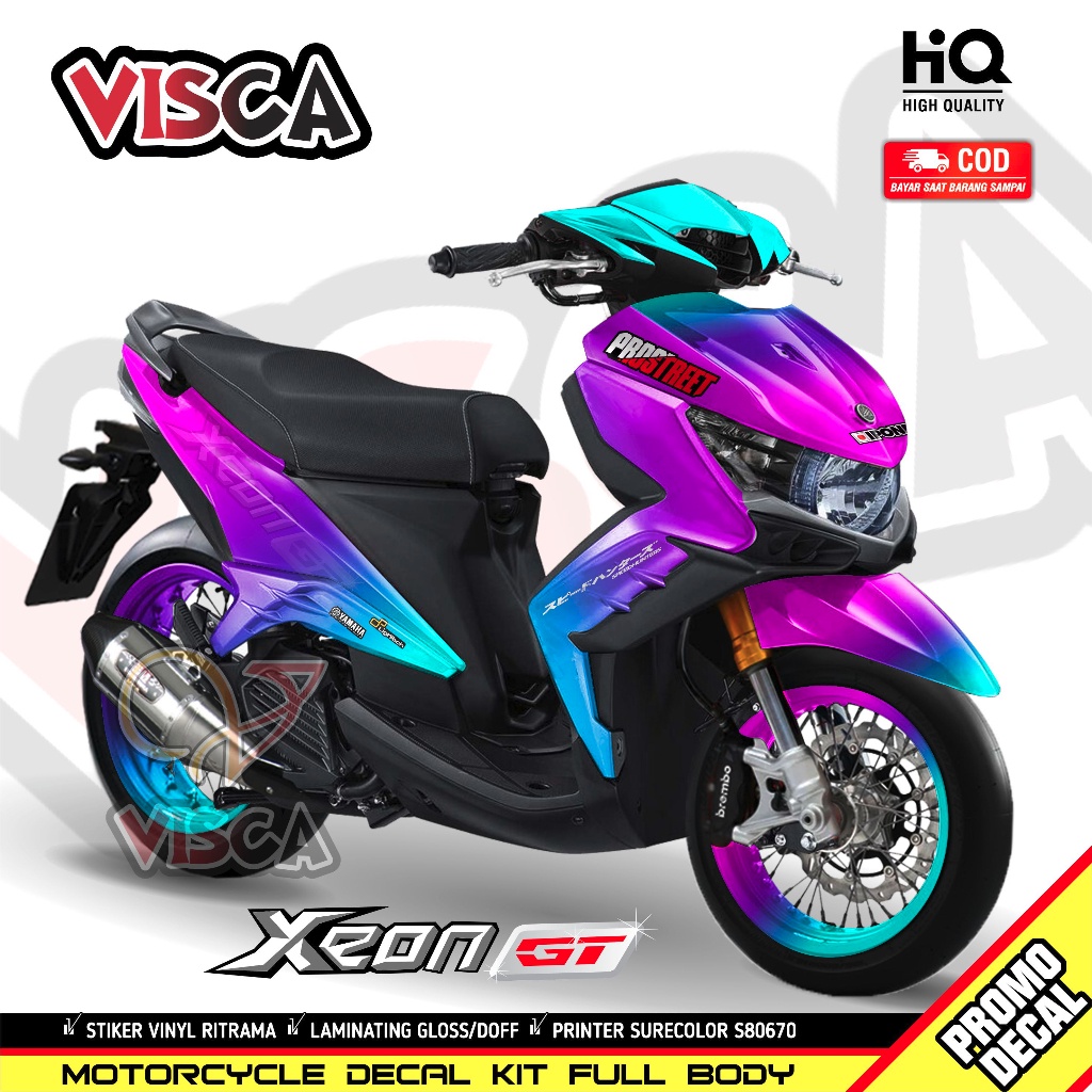 Decal Xeon GT 125 Full Body Stiker Xeon GT 125  Full Body Decal Hologram Xeon GT 125 BUNGLON