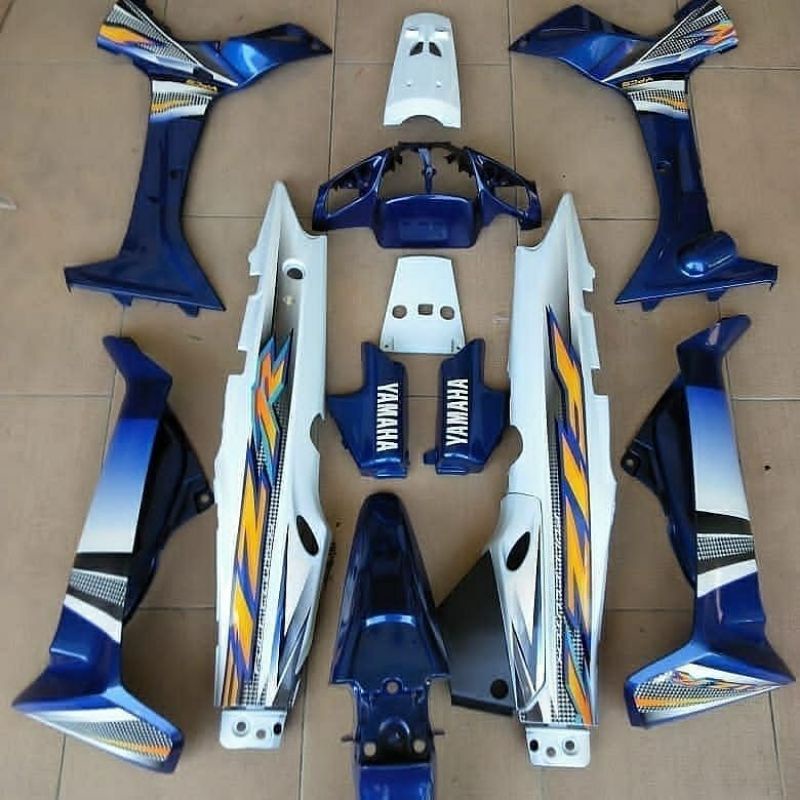 BISA COD Cover bodi body halus fulset fullset YAMAHA F1ZR FIZ R F1Z R FIZR WARNA BIRU PUTIH PLUS STICKER tebeng kempol kempolan box tempong bok bodi body full set fiz r yamaha fizr f1z r SNI MURAH