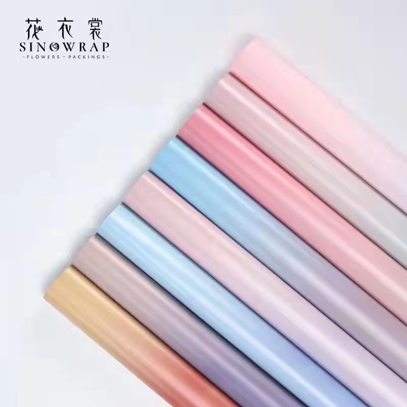 

[1 PAK / 1 PACK] INDO FLOWER WRAPPING PAPER GRADIENT COLOR LIST CELLOPHANE KERTAS BUKET MOTIF GRADASI LIST PINGGIR BUNGA FLORIST (58 x 58CM) PAPER BISA CAMPUR WARNA WARNI