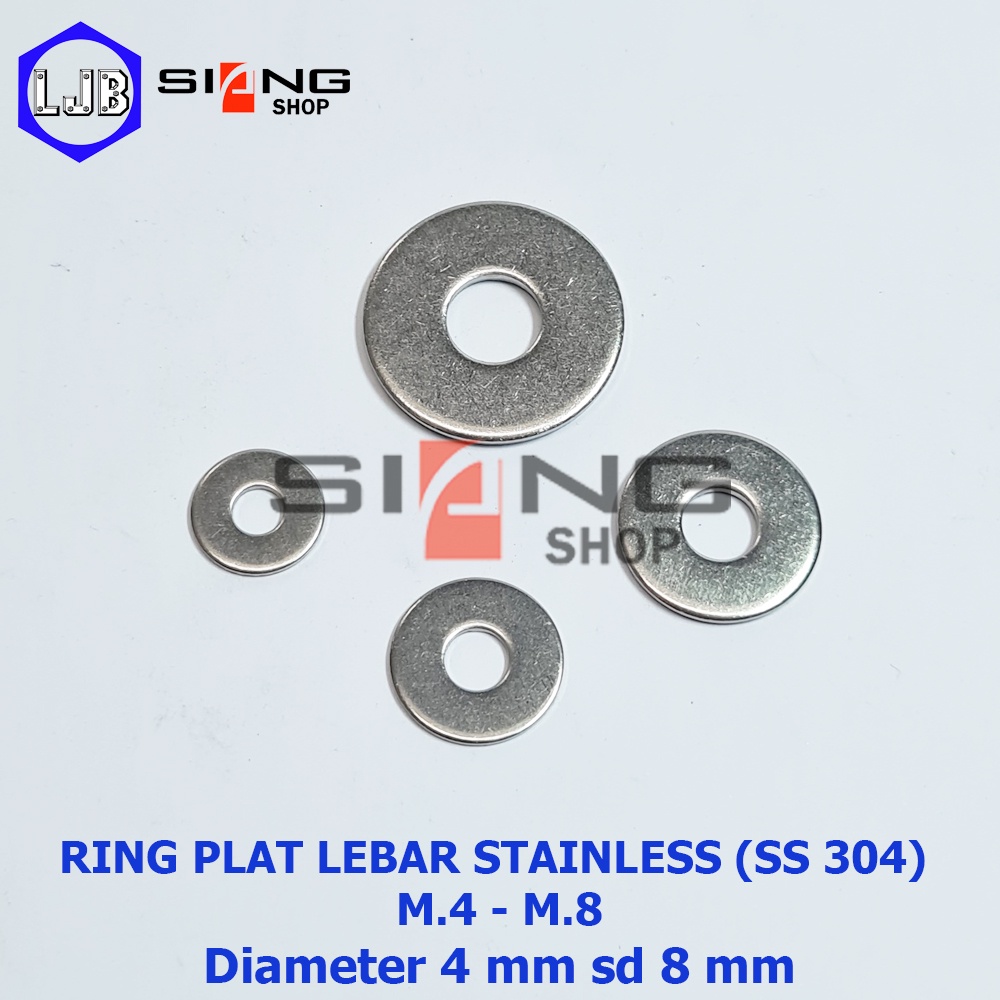 Ring Plat Lebar M4-M8 Stainless 304