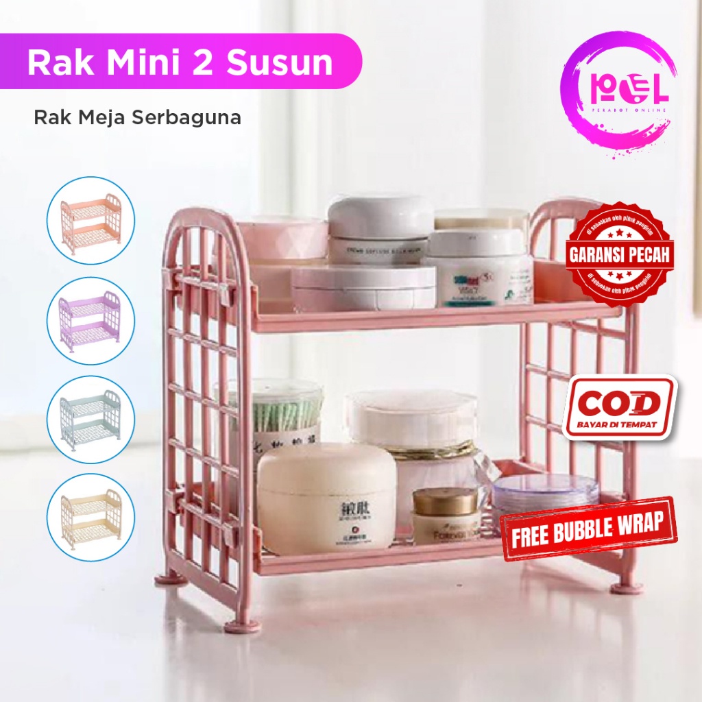 RAK MEJA MINI 2 SUSUN / RAK BUMBU DAPUR 2 SUSUN / RAK SUSUN SERBAGUNA