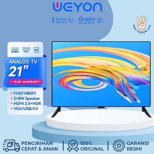 Weyon TV Digital 24 inch TV LED Digital 21/22/24/25/27 inch Televisi - 21inch-Analog