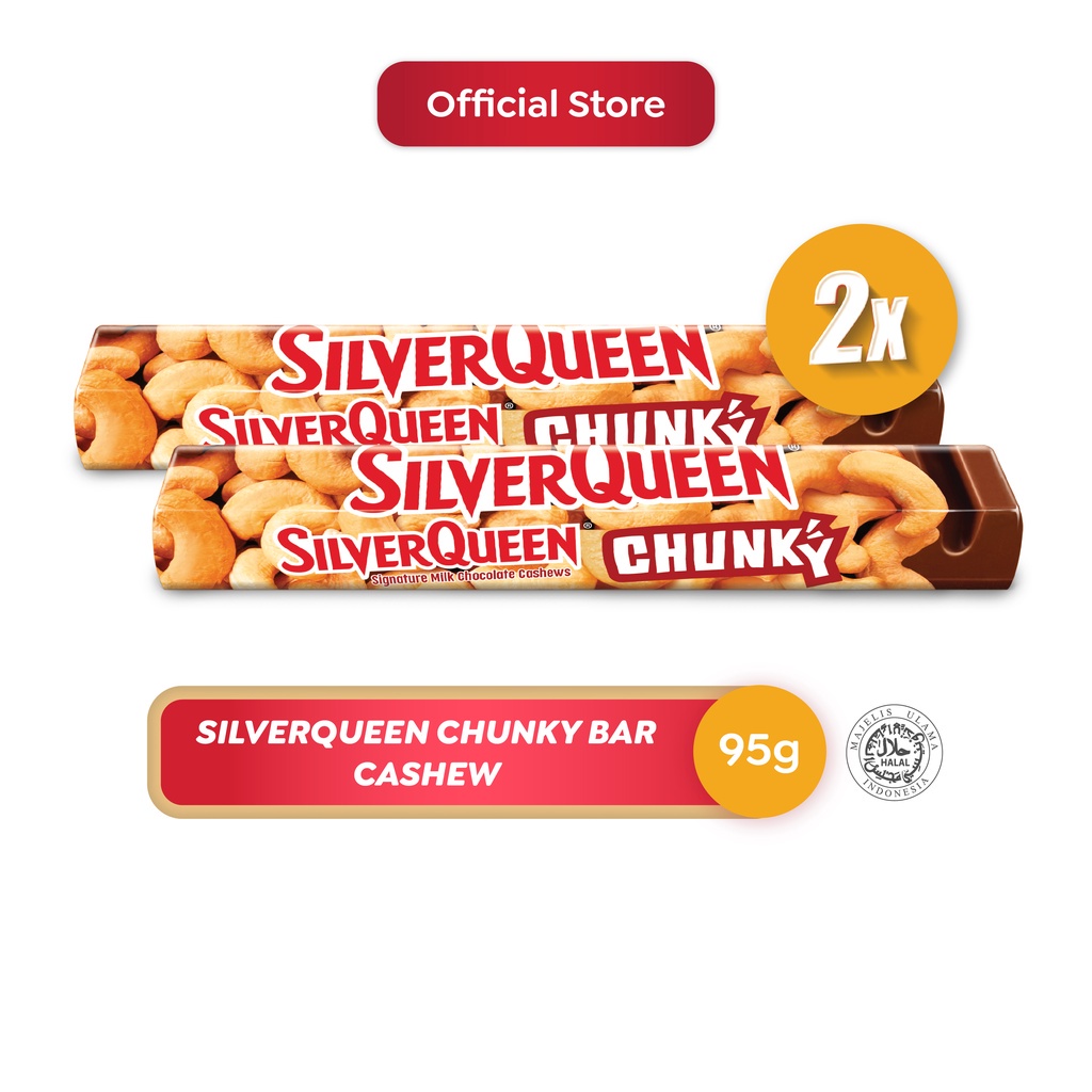 

Silverqueen Chunky Bar Cashew 95 g x 2 pcs