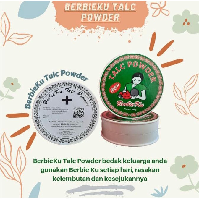 NEW Bedak Biang Keringat Anak BARBIE KU Talc Powder 100gr - KEMASAN BARU TIN POT
