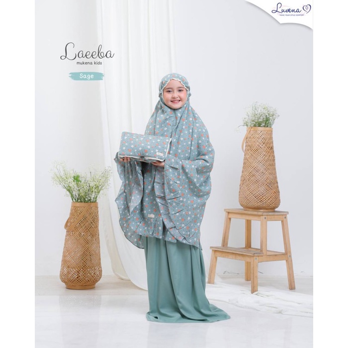 Luvena - Mukena Laeeba Kids - Sage, M