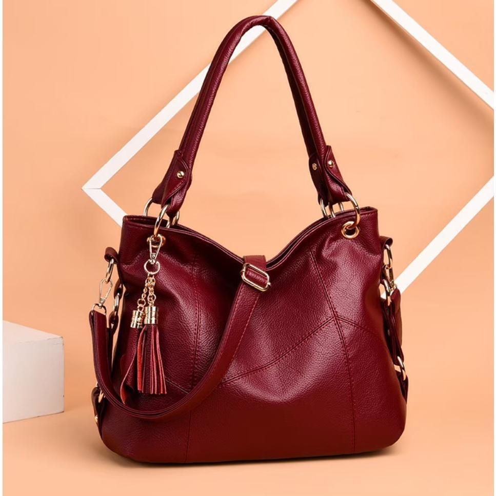 HANNY COLLECTION | MILEA SHOULDERBAG | Tas Shoulderbag Wanita Semi Kulit Milea | Tas Selempang Dan B