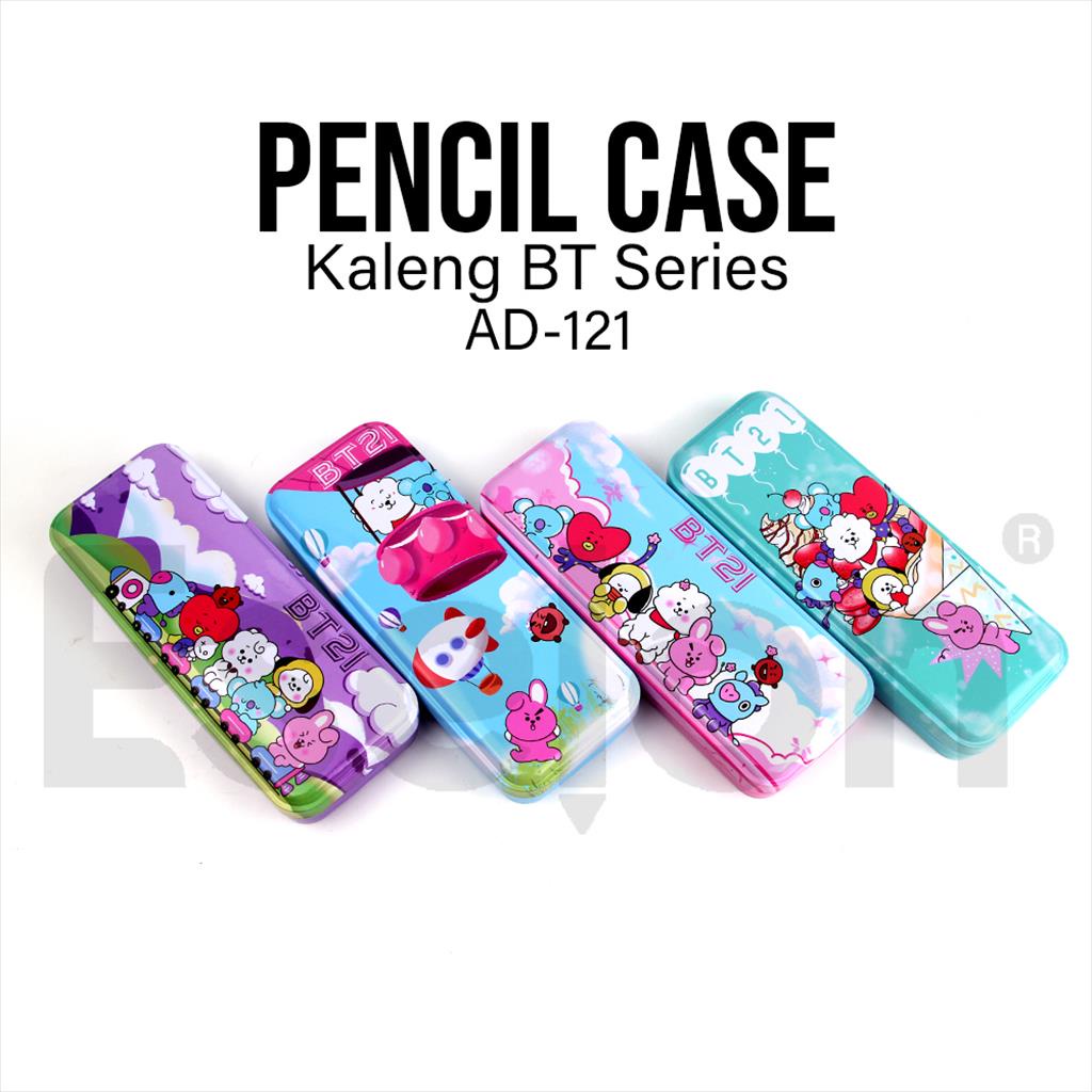 

[MaxMart] Tempat Pensil Kaleng Bt21 AD121 / Kotak Pensil Kaleng Karakter