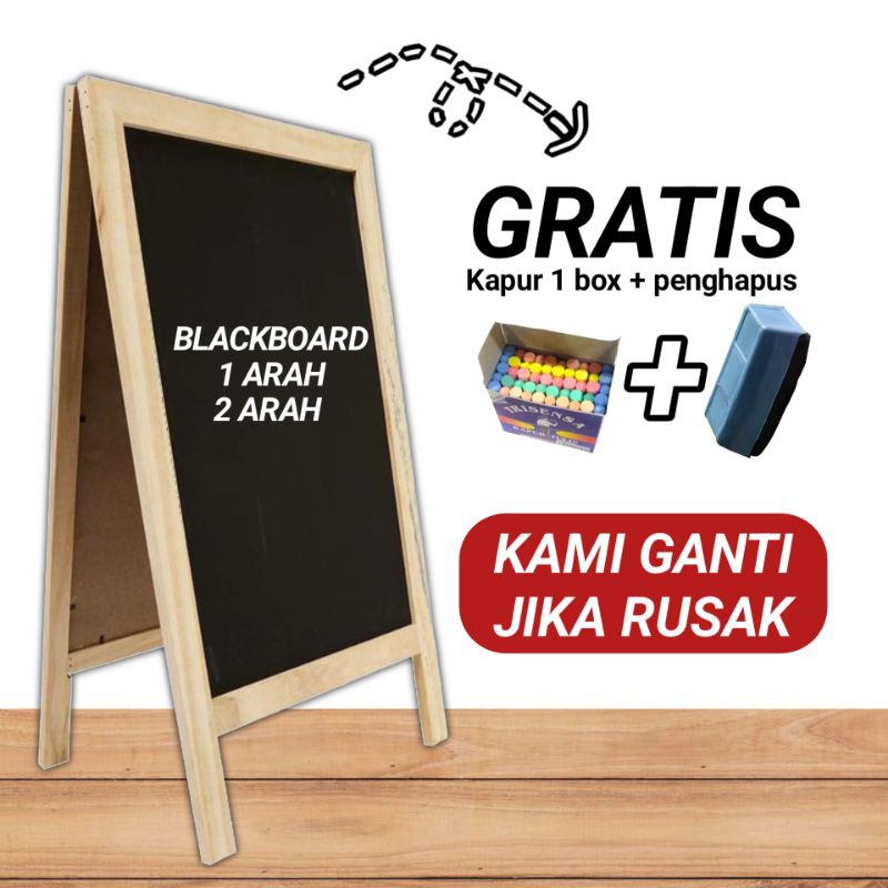 

PAPAN TULIS KAPUR 2 ARAH & 1 ARAH 100X50CM | PAPAN TULIS BLACKBOARD