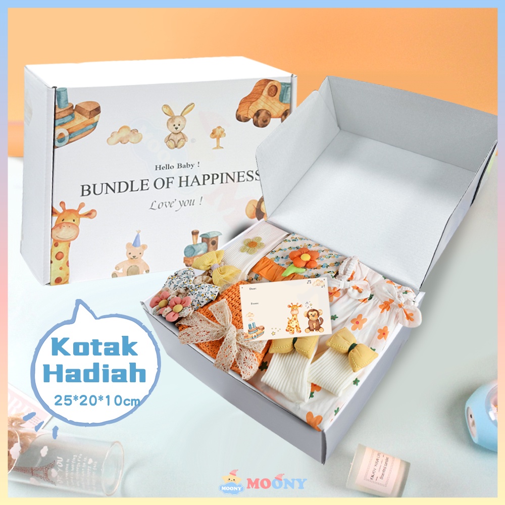 

Moony Kardus 25*20*10cm Gift box Kotak kado hadiah lucu Kemasan paket cantik Hampers