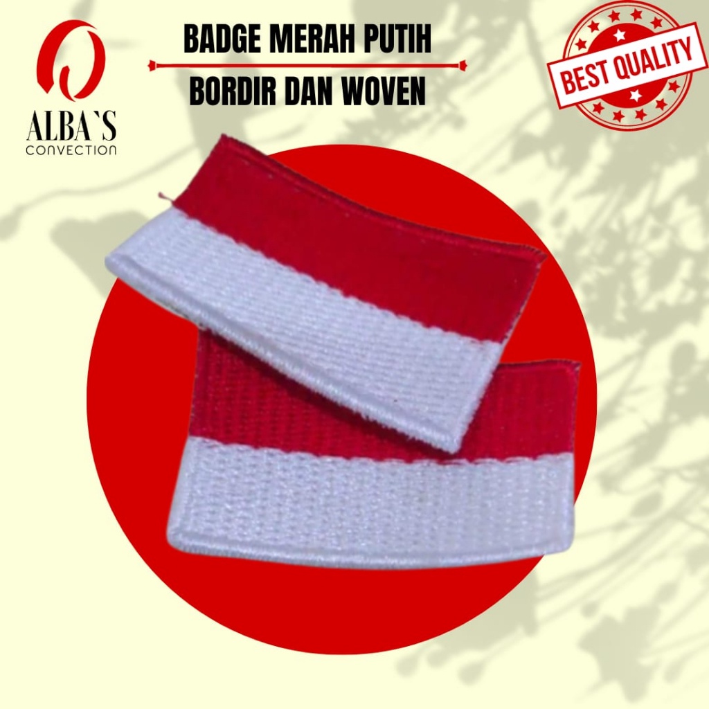 Bet Bendera Merah Putih Bordir Woven