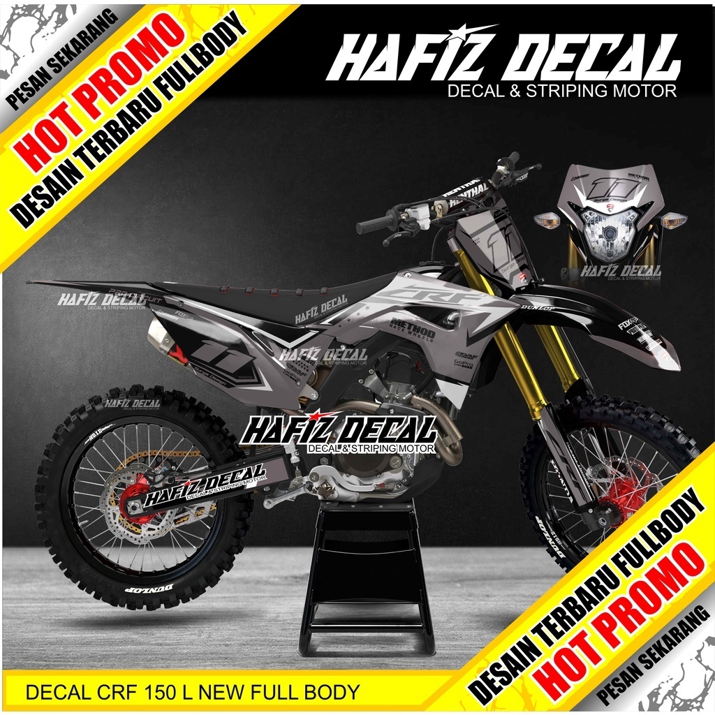 DECAL CRF GREY, CRF ABU ABU, DECAL CRF 150 L,DECAL CRF 150L,DECAL CRF 150, STIKER CRF, STIKER CRF 15