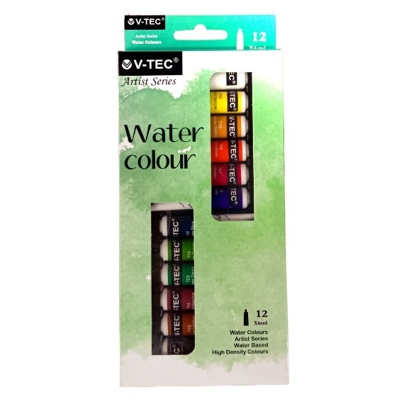 

Vtec Watercolours Artist Series Set 12 x 6 ml Cat Air V-tec Watercolor