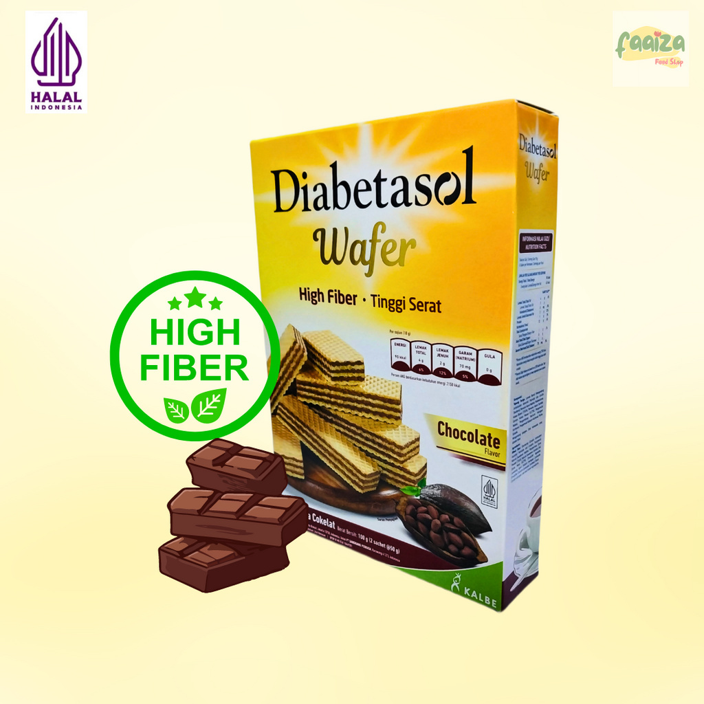 

Diabetasol Wafer Chocolate 100gr (2x50gr) Bebas Gula
