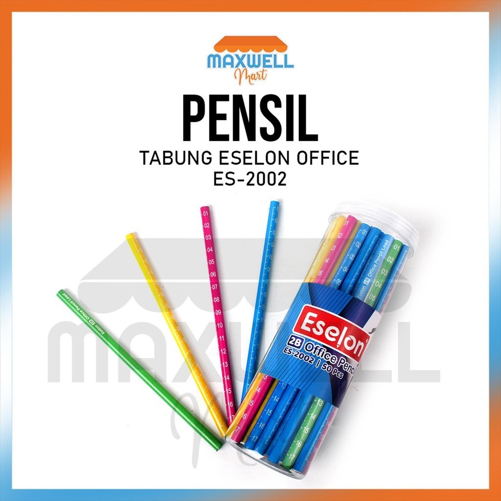 

RB [MaxMart] 1 Tabung isi 50 Pensil Fancy / 50buah Pensil 2B Eselon