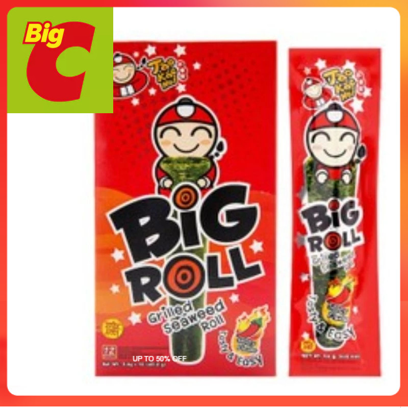 

ready (HALAL)Taokaenoi Spicy Seaweed BIG ROLL .th