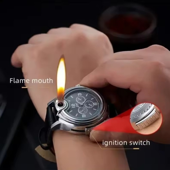 Jam tangan Pria Original Jam tangan Pria air Jam Tangan Pria Analog LIGHTER/Korek Api Korek Gas Kore
