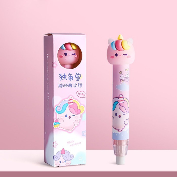 

Electric pencil eraser Penghapus pensil elektrik cute eraser Korea - Pink Unicorn