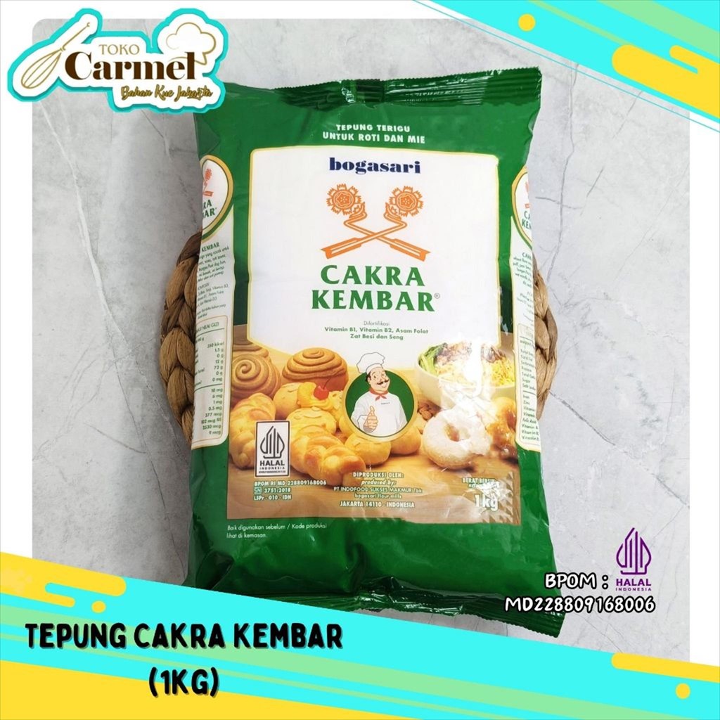 

Terigu Cakra Kembar 1kg - Tepung Bogasari Premium