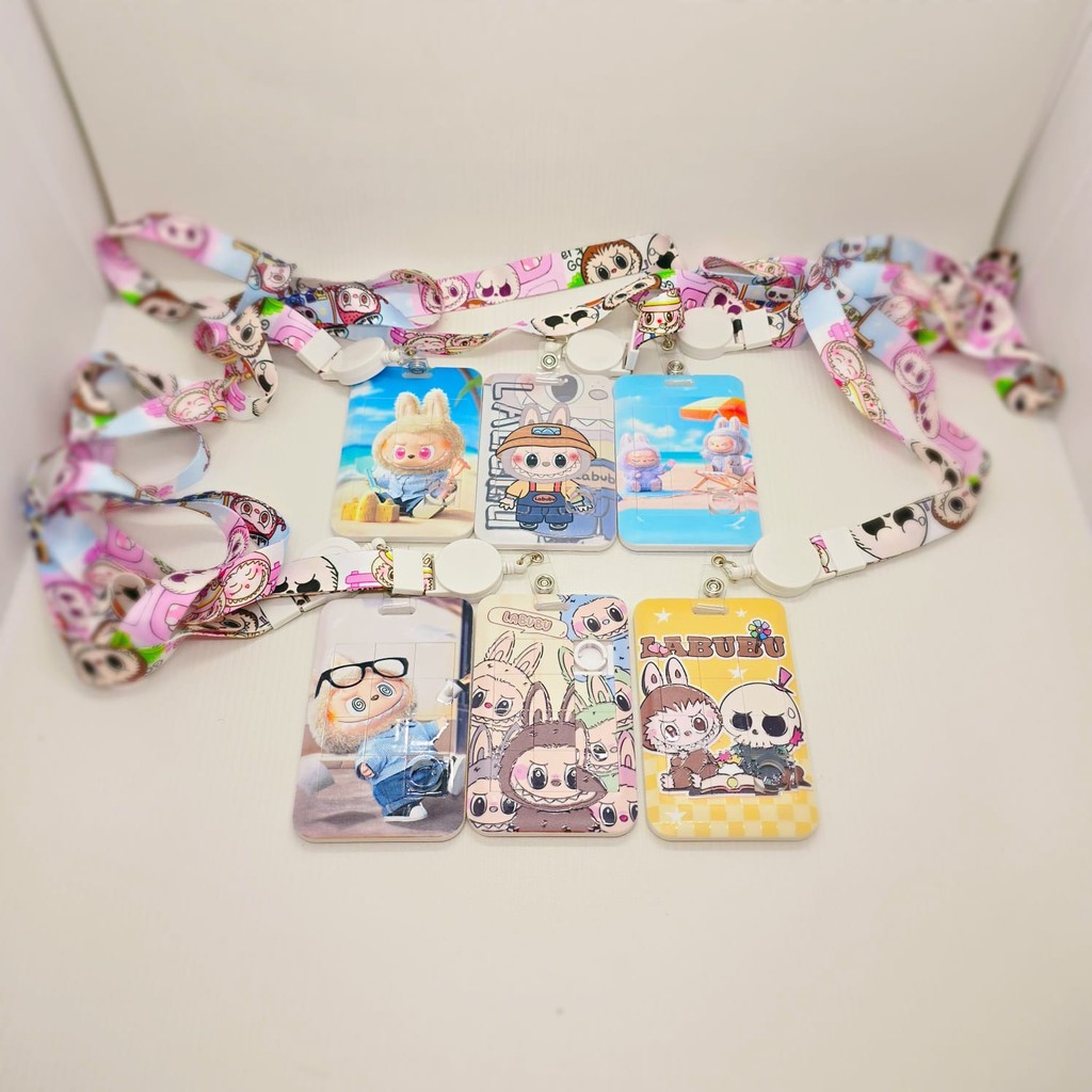 

ID card/Labubu gantungan name tag id cardholder/gantungan tali kartu akses kantor MRT BUSWAY-GG0494