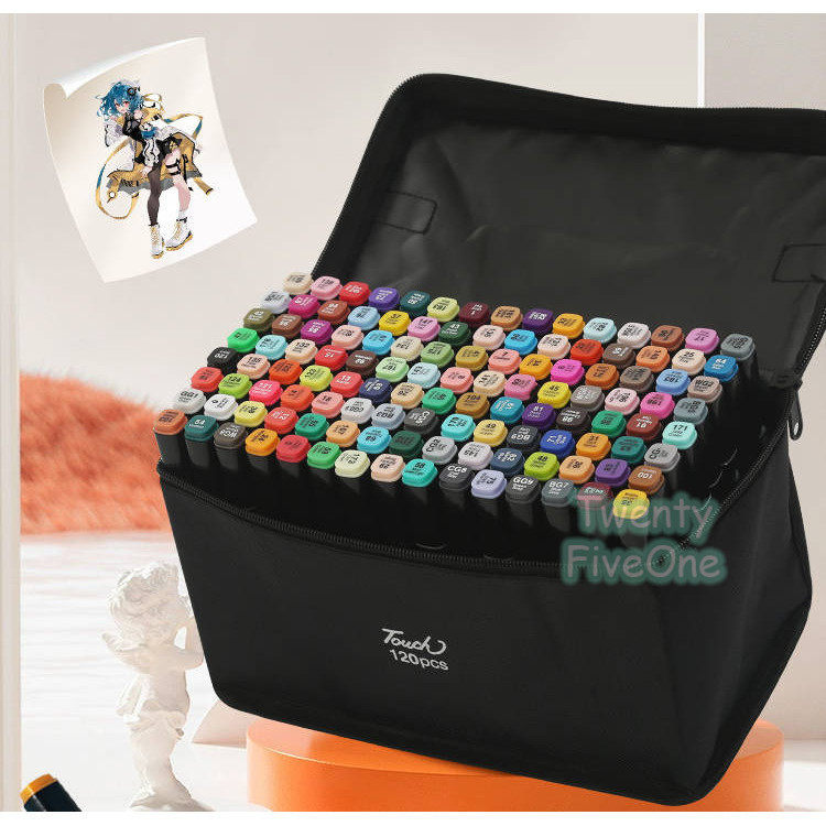 Touch 60/80/120/168 Warna Marker Sketsa Spidol Umum General Marker Set Animation Markers Pena Beruju
