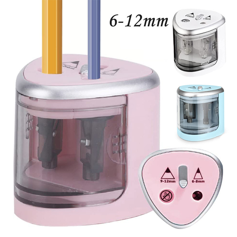 

Tenwin Manual Pencil Sharpener Study Gift Automatic Drawing Two-hole Electric Pencil Sharpener Stationery Office School Supply