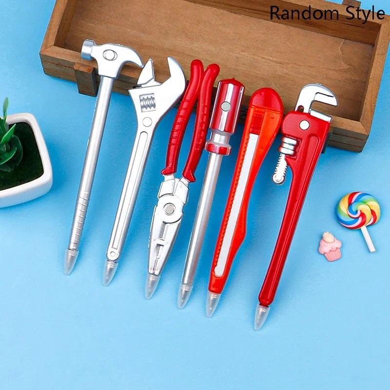 

10 Piece Personality Hardware Tools Korean Stationery Creative Ballpoint Pens Quality Pen Caneta Hammer Utility Writing Pen