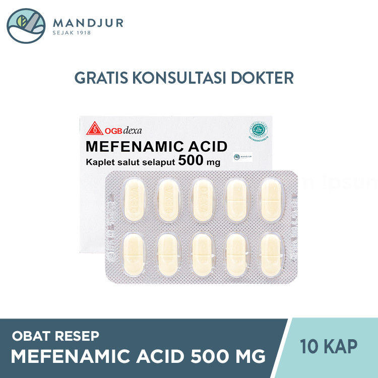 Mefenamic Acid / Asam Mefenamat OGB Dexa 500 Mg 10 Kaplet