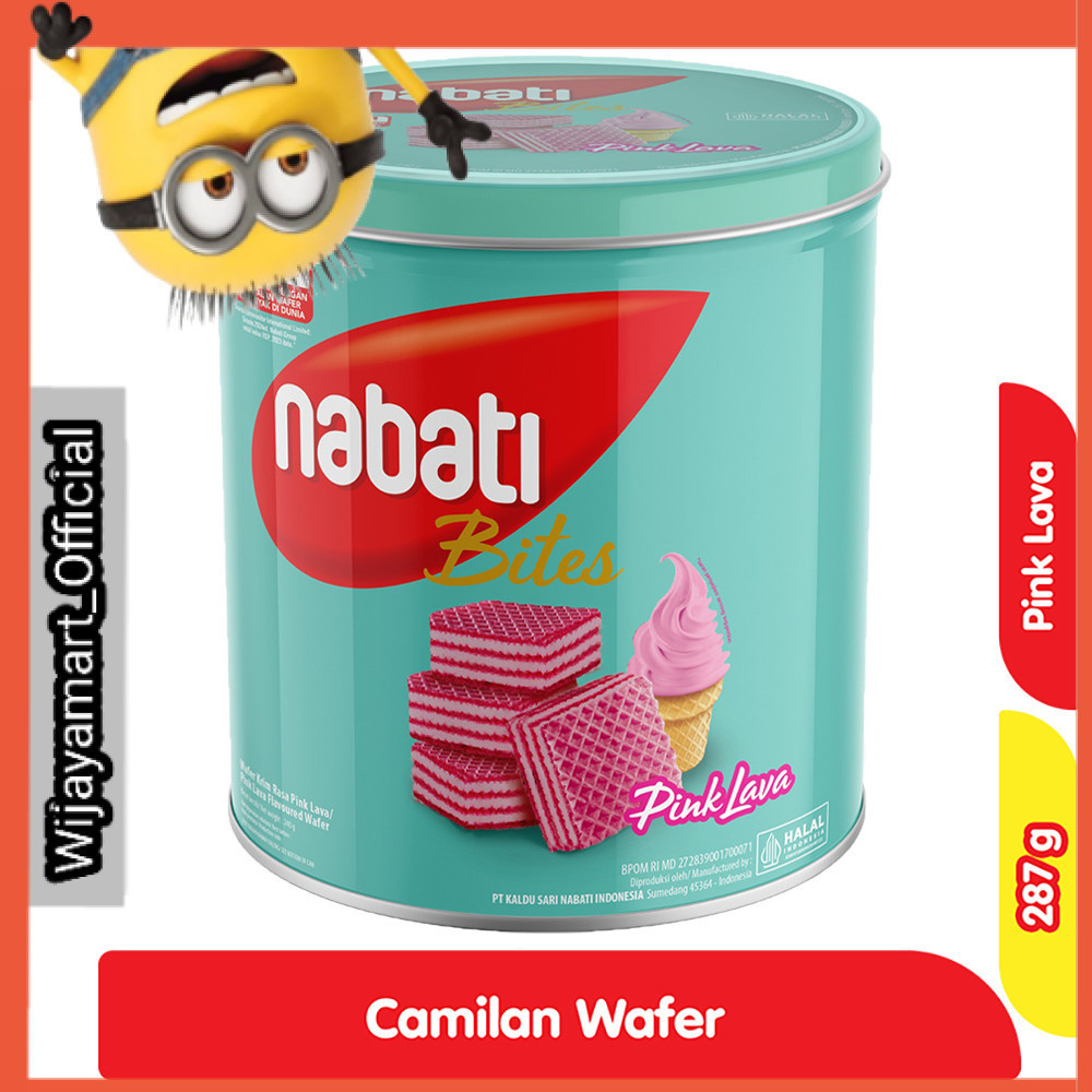 

nabati Bites Wafer Pink Lava Kaleng 287 g