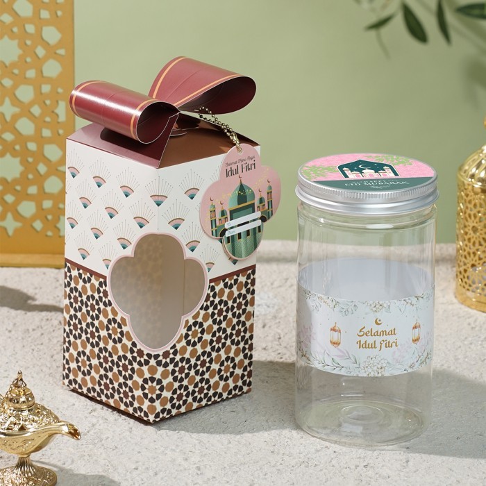 

Box Hampers Lebaran Pita Teracota - Pita 1 toples (Muat s/d 1 Toples Jar 1.000 ml)