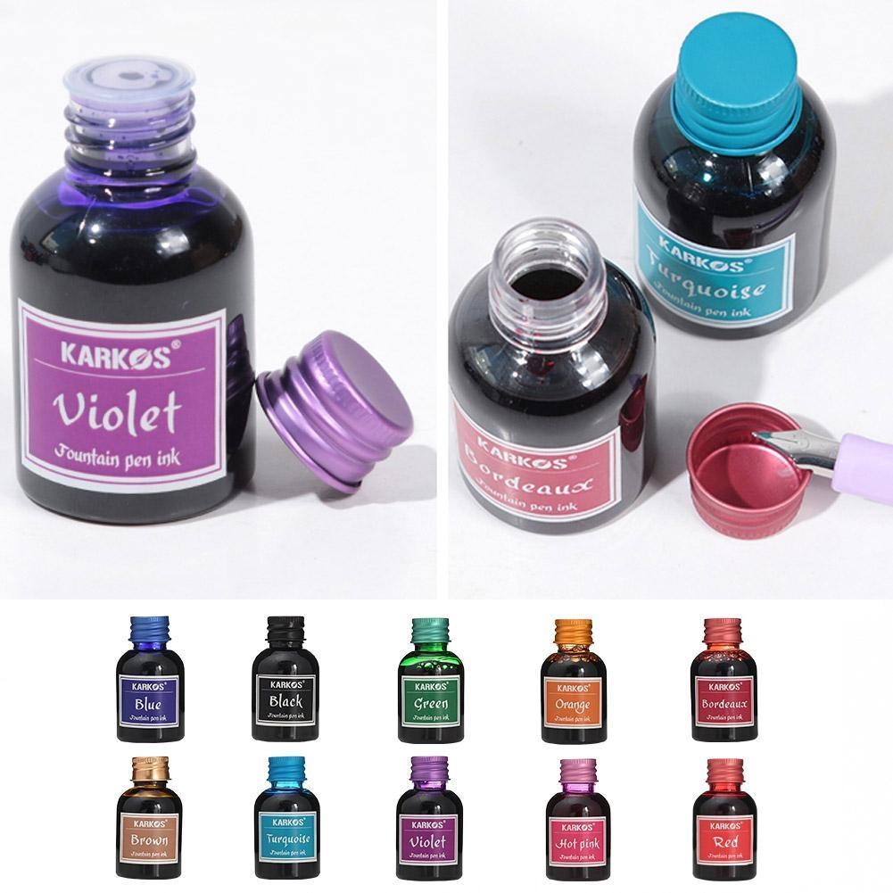 

30ml Colorful Fountain Pen Ink 1 Bottle Pure Universal Refill Ink Stationery School Brand New Product Stationery Lake Blue Black
