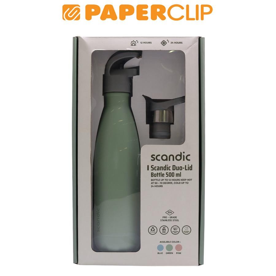 BOTOL MINUM / VACUUM BOTTLE SCANDIC DUO LIDS KL132LID24 500ML