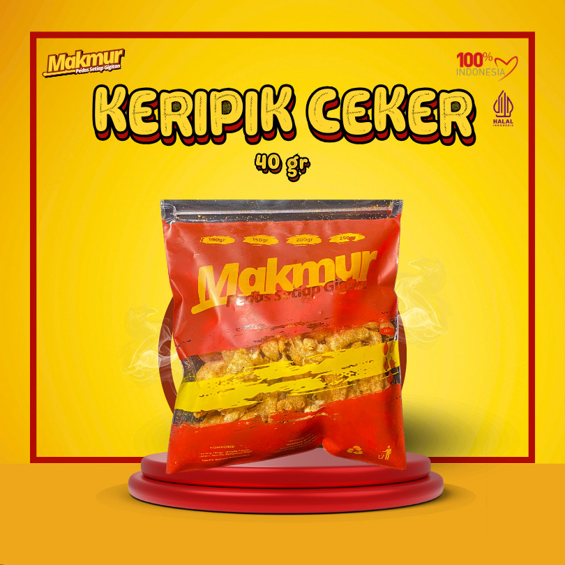 

Makmur Keripik Ceker Varian Level Pedas - Makanan Ringan Viral