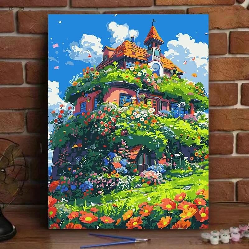 

4552097 Digital oil painting living room decorative painting sofa background wall hanging painting