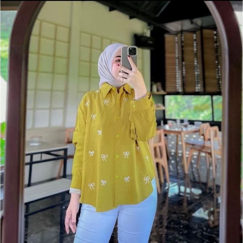 VZ56TR Atasan Wanita Kemeja Blouse Luna Terbaru Kekinian