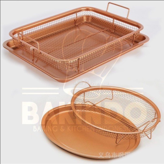 BAKINDO Cooper Crisper Tray Fika / Oven Tray / Peniris Minyak - Persegi Cooper