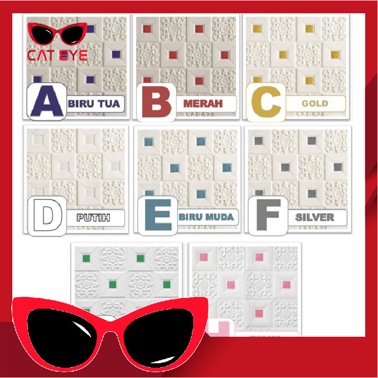PROMO - H719 Sticker Dinding 3D / Wallpaper Dinding Motif Batik / Wallpaper Dinding Foam 3D / Wallpa