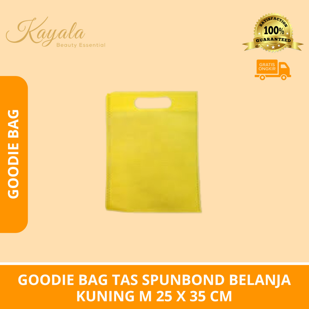 

GOODIE BAG TAS SPUNBOND BELANJA KUNING M 25 X 35 CM