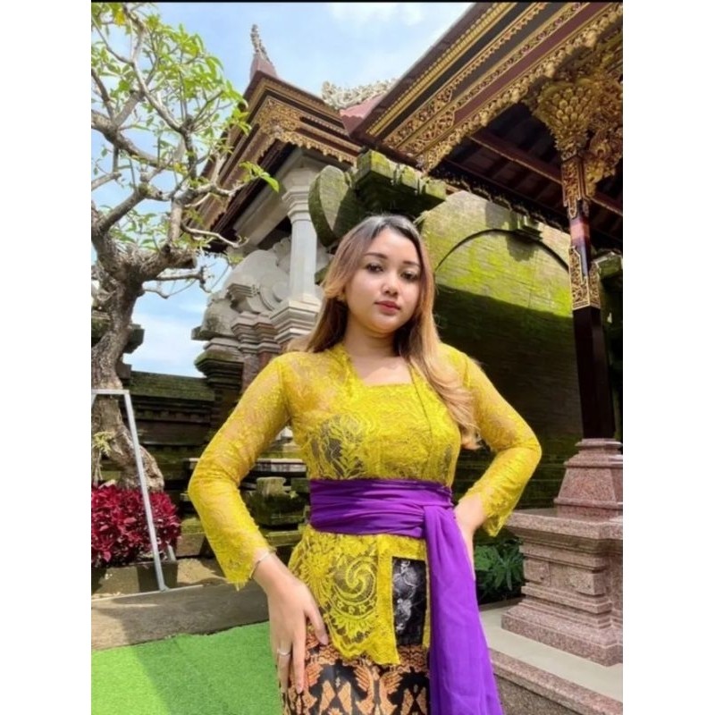 ATASAN KEBAYA BALI MODERN / BAJU ADAT /PROMO KUTUBARU BRUKAT HALUS / KEBAYA SOFIA BED LENGAN PANJANG