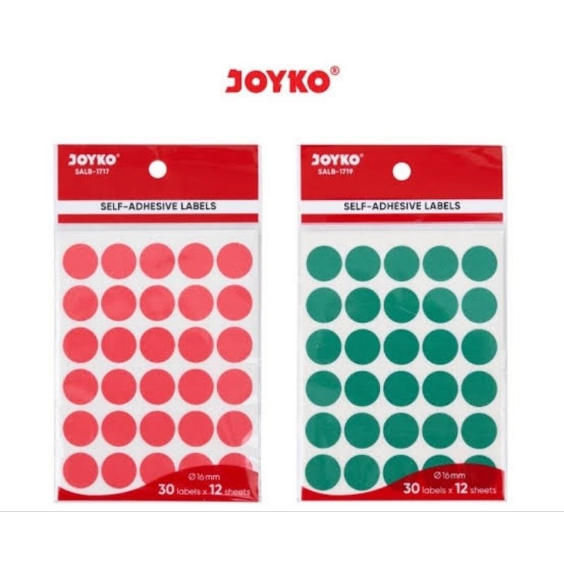 

(1bks) label bulat joyko uk 16 mm