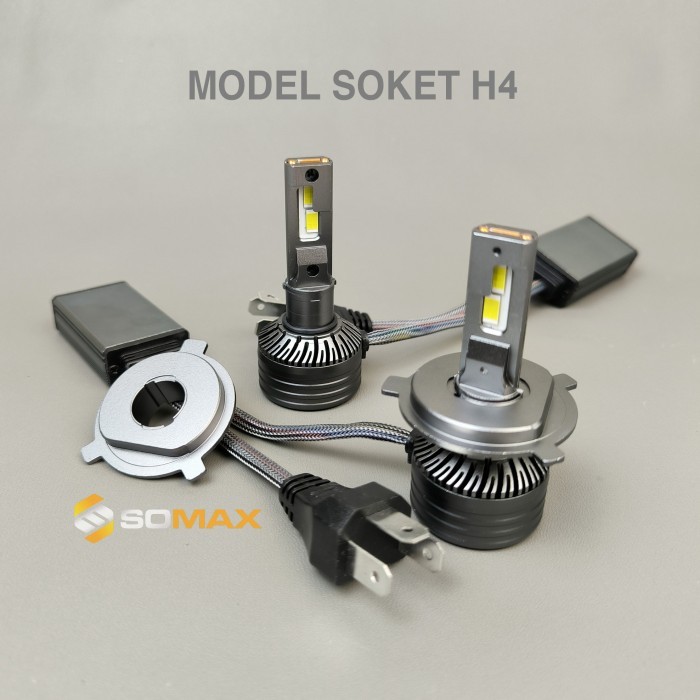 [[CONIXX]]Promo Lampu Led Mobil Super Terang Somax h4 h11 h16 h8 h9 h1 h7 hb3 hb4 - H4