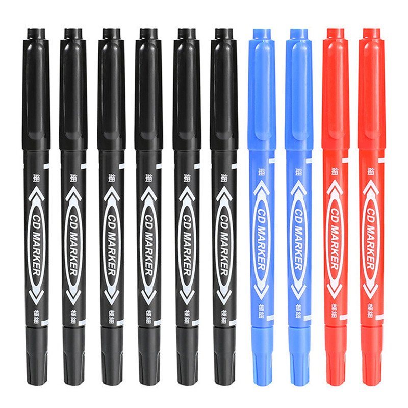 

10pcs Marker Pen Set Waterproof Permanent Paint Pens DIY Graffiti for Wood, Glass, Plastic Leather Stationery School Supplies