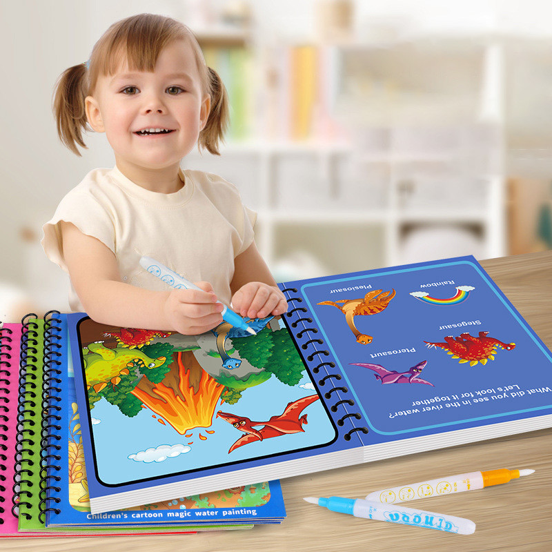 

NEW Kids Magic Water Drawing Books ColoringBooks Painting Toys for Kids Birthday Christmas NewYear Gift for Boys and Girls NEW