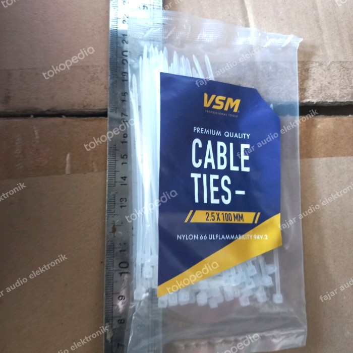 ECER cable ties kabel tis tali krek 10x2.5mm 10cm 2.5mm 100mm plastik Fajar elektro 2